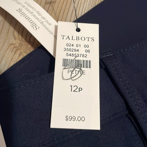 Talbots Soho 5-pocket leggings navy Size 12 P NEW Ankle High rise Ponte Stretch - Picture 7 of 16